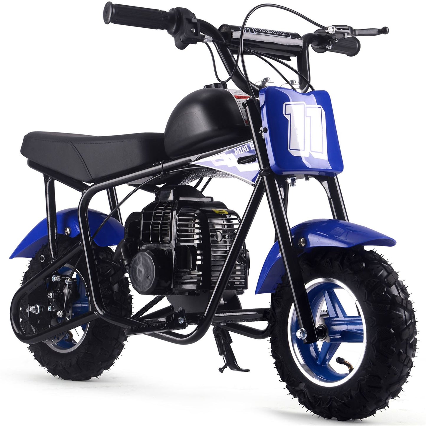 MotoTec USA Urchin 49cc 2-Stroke Kids Gas Mini Bike - Blue MT-MB-49cc-Urchin_Blue_1555032