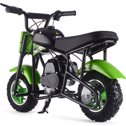 MotoTec USA Urchin 49cc 2-Stroke Kids Gas Mini Bike - Green MT-MB-49cc-Urchin_Green_1555035