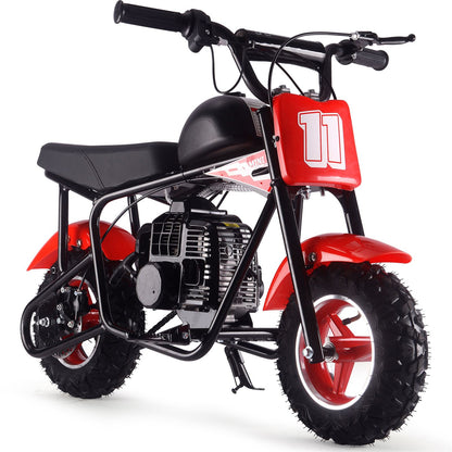 MotoTec USA Urchin 49cc 2-Stroke Kids Gas Mini Bike - Red MT-MB-49cc-Urchin_Red_1555044