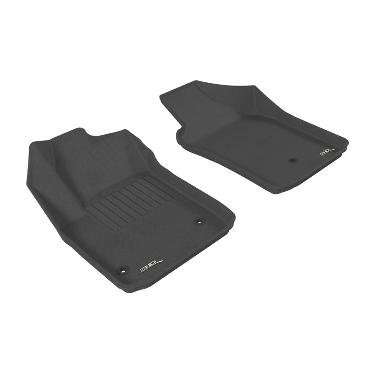 3D MAXpider Kagu 1st Row Floormat for 2012-2019 Fiat 500/500E - Black [MPN: L1FA00311509]_1559665