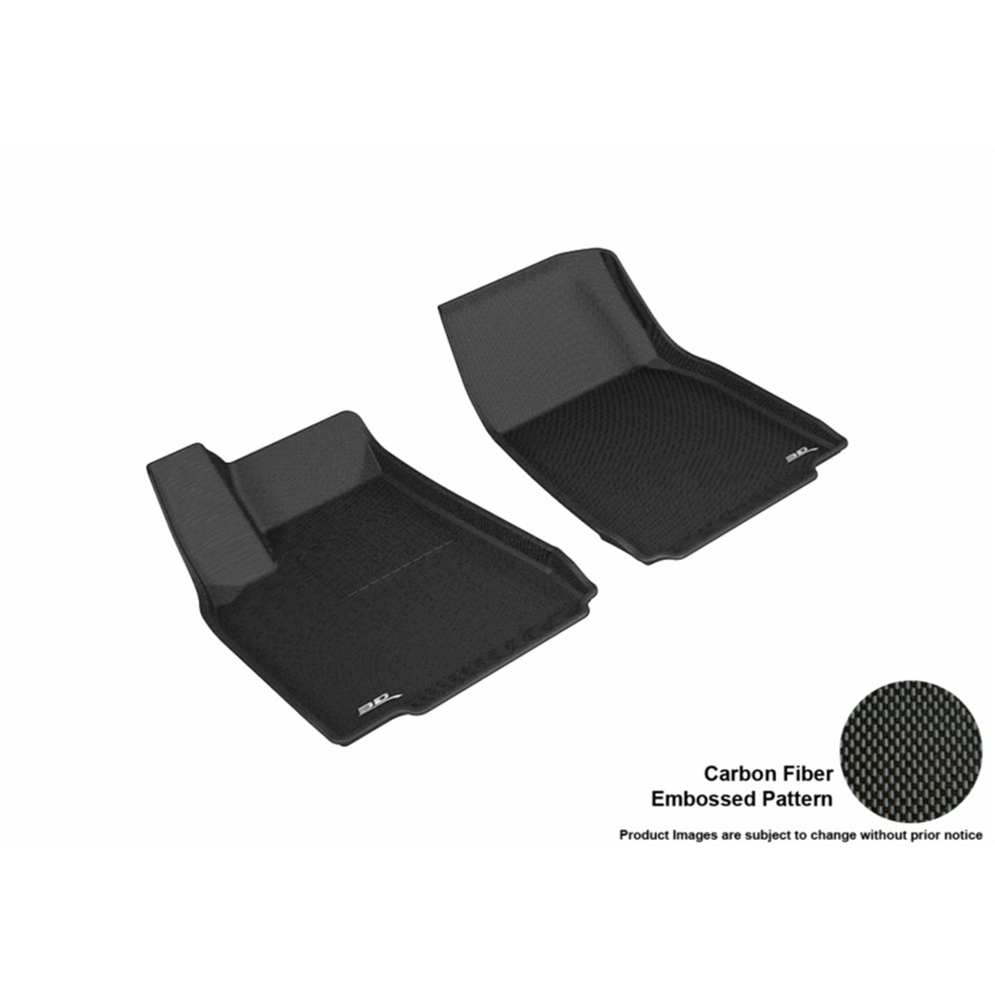 3D MAXpider Kagu 1st Row Floormat for 2016-2020 Tesla Model X - Black [MPN: L1TL00111509]_1559686