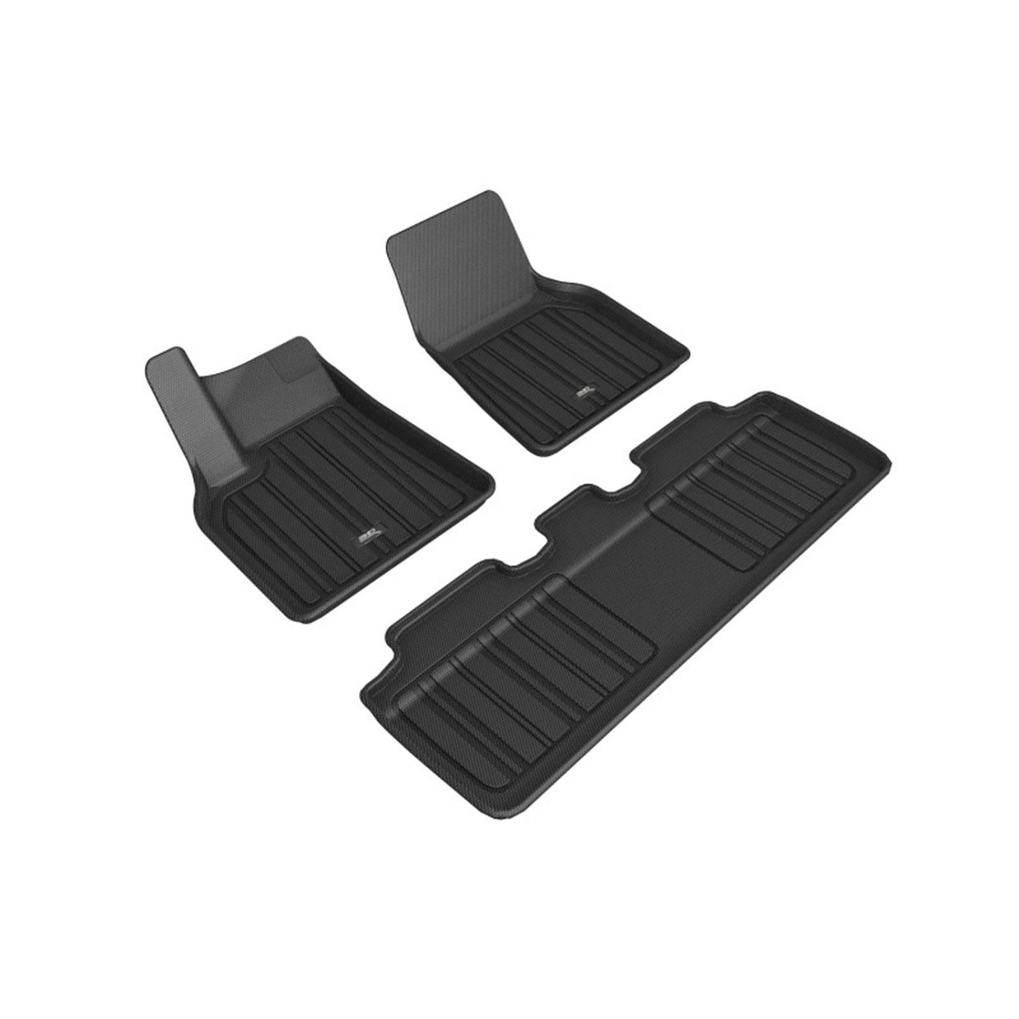 3D MAXpider  Elitect 1st & 2nd Row Floormats - Black for 2020-2021 Tesla Model Y [MPN: E1TL02701809]_1559860