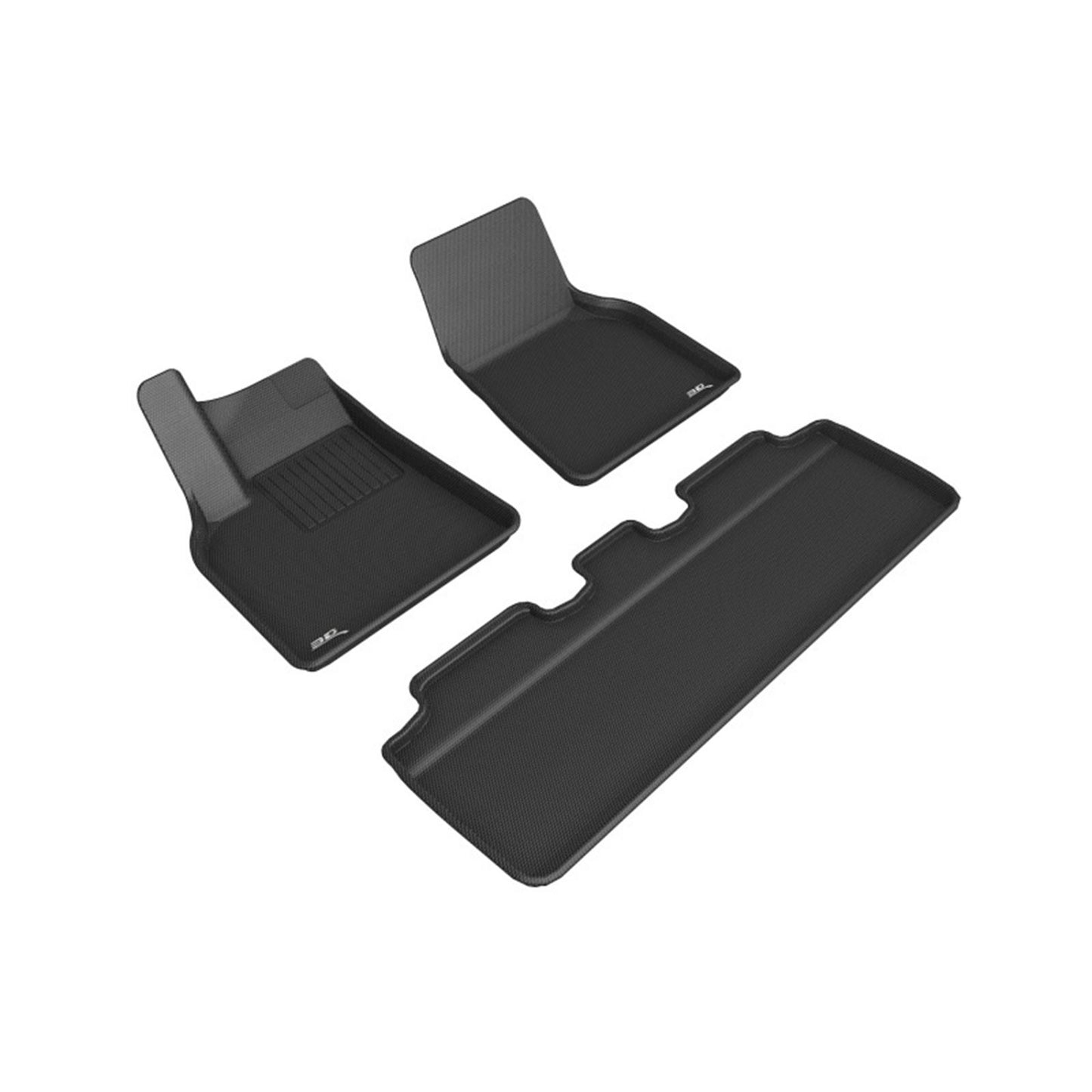 3D MAXpider 1st & 2nd Row Floormats - Black for 21-22 Tesla Model Y [MPN: L1TL02701509]_1559922