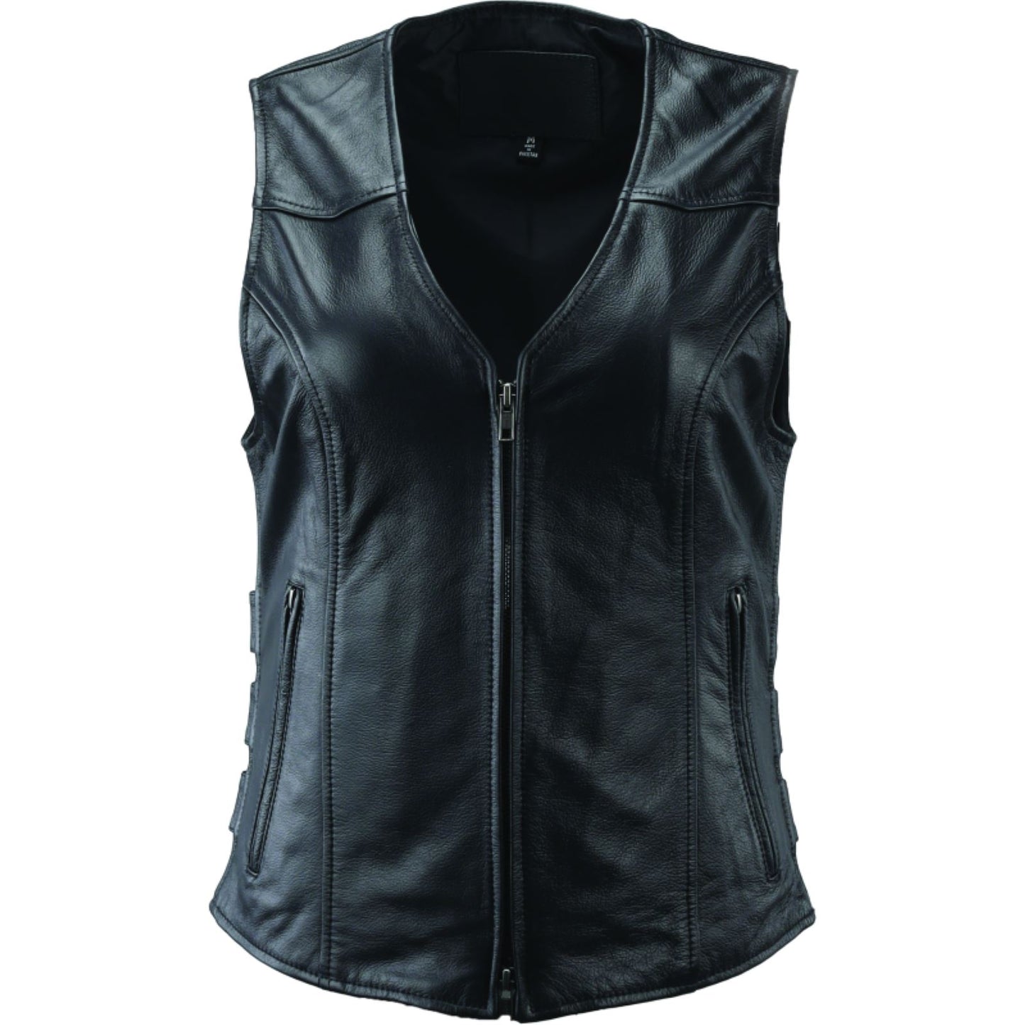 Kuryakyn Women's River Road Plains Leather Vest - Black_1549263