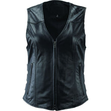 Kuryakyn Women's River Road Plains Leather Vest - Black_1549263