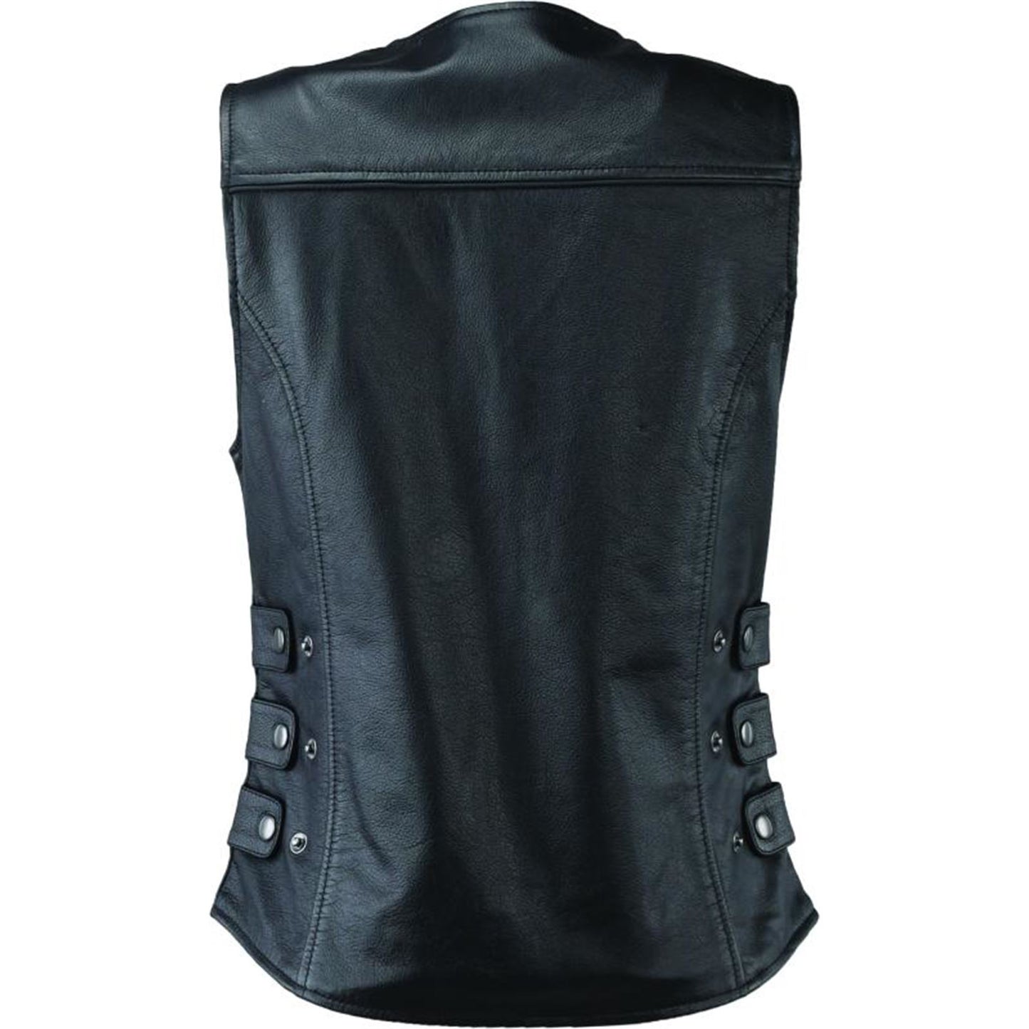 Kuryakyn Women's River Road Plains Leather Vest - Black_1552558