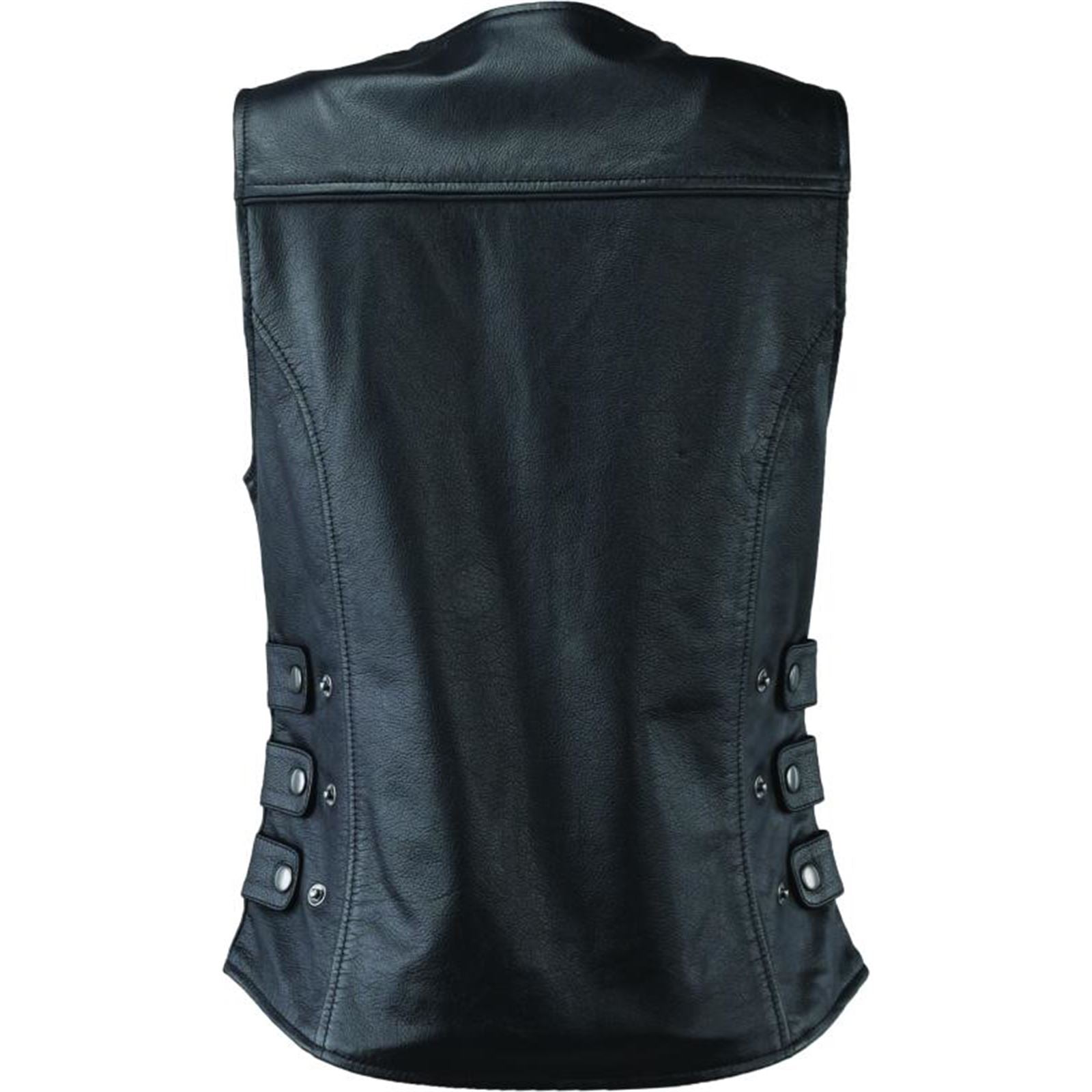 Kuryakyn Women's River Road Plains Leather Vest - Black_1552558