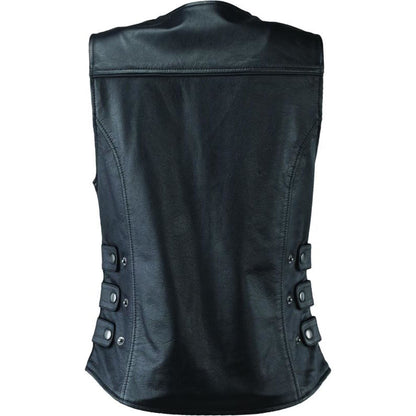 Kuryakyn Women's River Road Plains Leather Vest - Black_1552558
