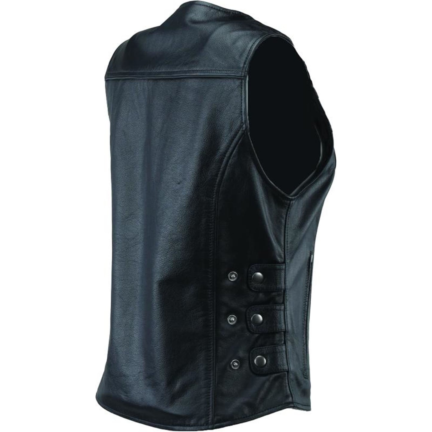 Kuryakyn Women's River Road Plains Leather Vest - Black_1552555