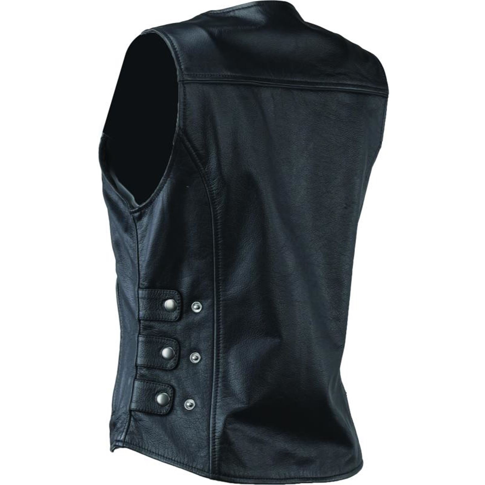 Kuryakyn Women's River Road Plains Leather Vest - Black_1552554