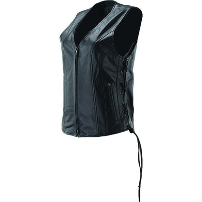Kuryakyn Women's River Road Sapphire Leather Vest - Black_1553748