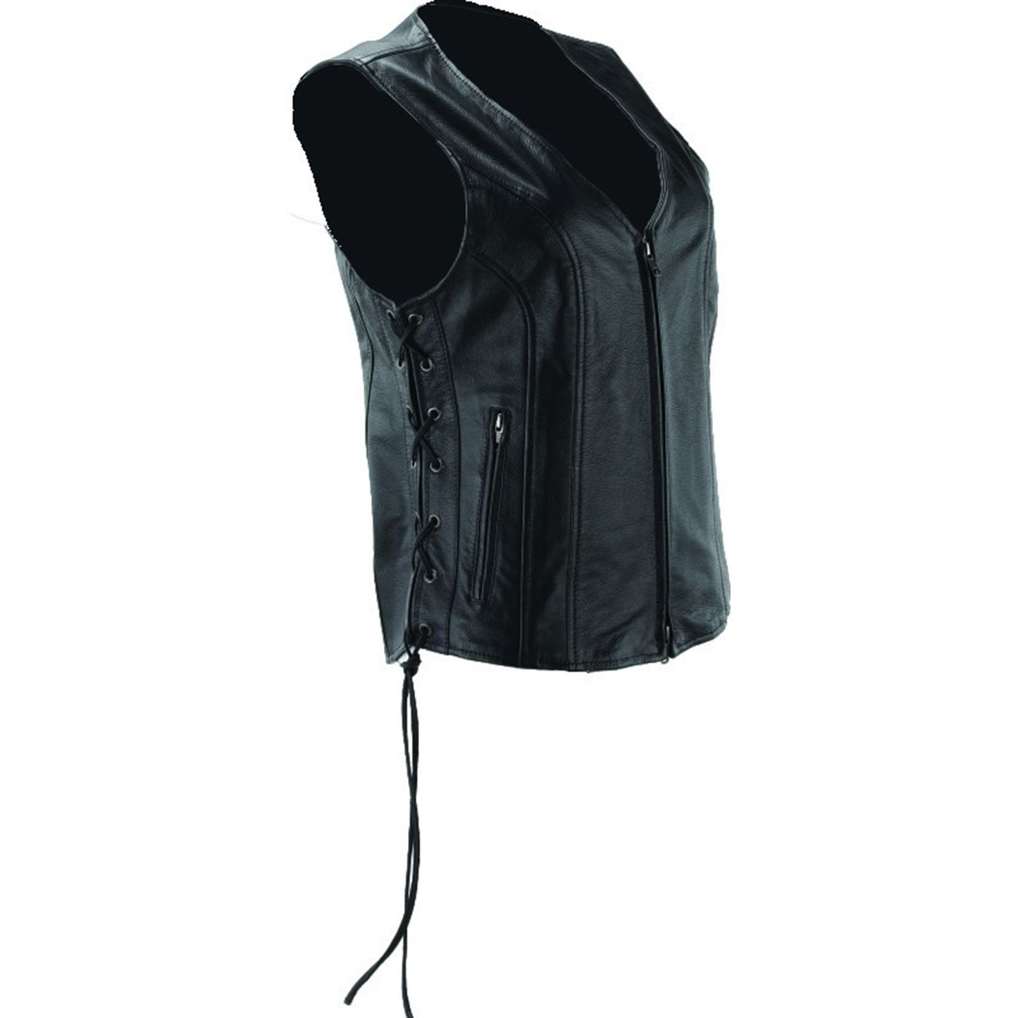 Kuryakyn Women's River Road Sapphire Leather Vest - Black_1553749