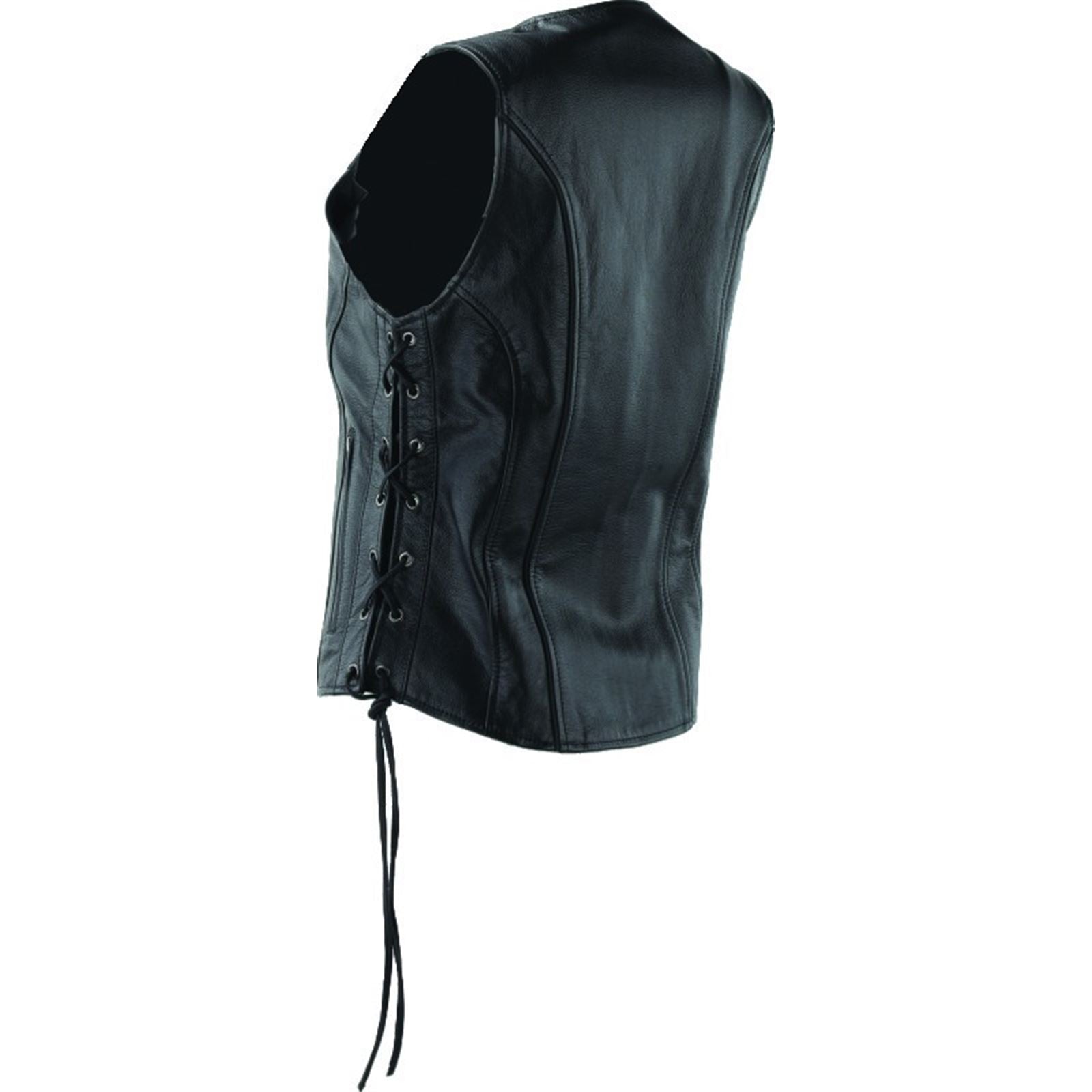 Kuryakyn Women's River Road Sapphire Leather Vest - Black_1553750