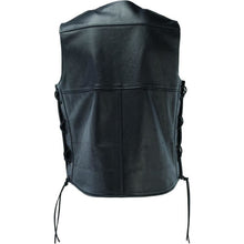 Kuryakyn River Road Old Skool Leather Vest - Black_1554928