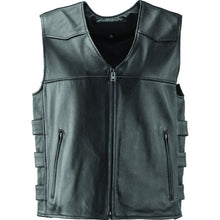 Kuryakyn River Road Plains Leather Vest - Black_1553752