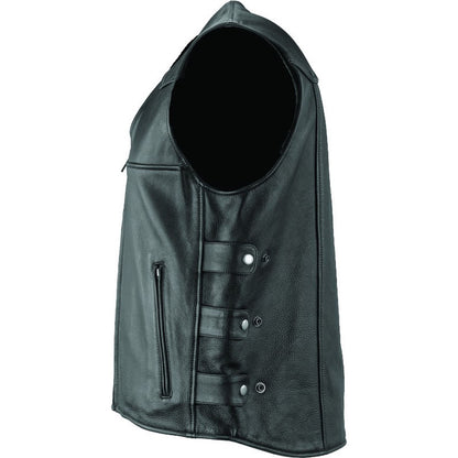 Kuryakyn River Road Plains Leather Vest - Black_1553753