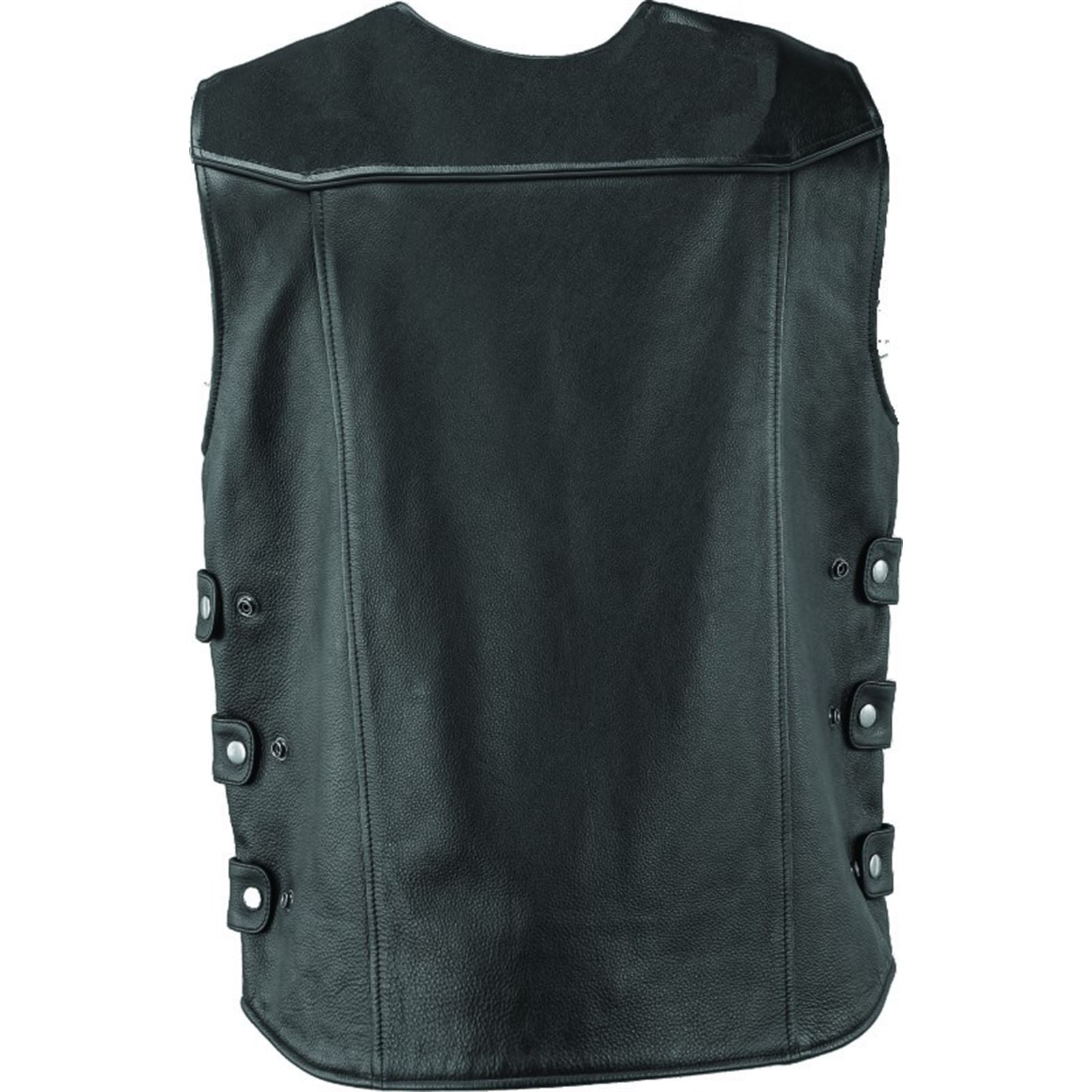 Kuryakyn River Road Plains Leather Vest - Black_1553755