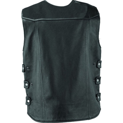 Kuryakyn River Road Plains Leather Vest - Black_1553755