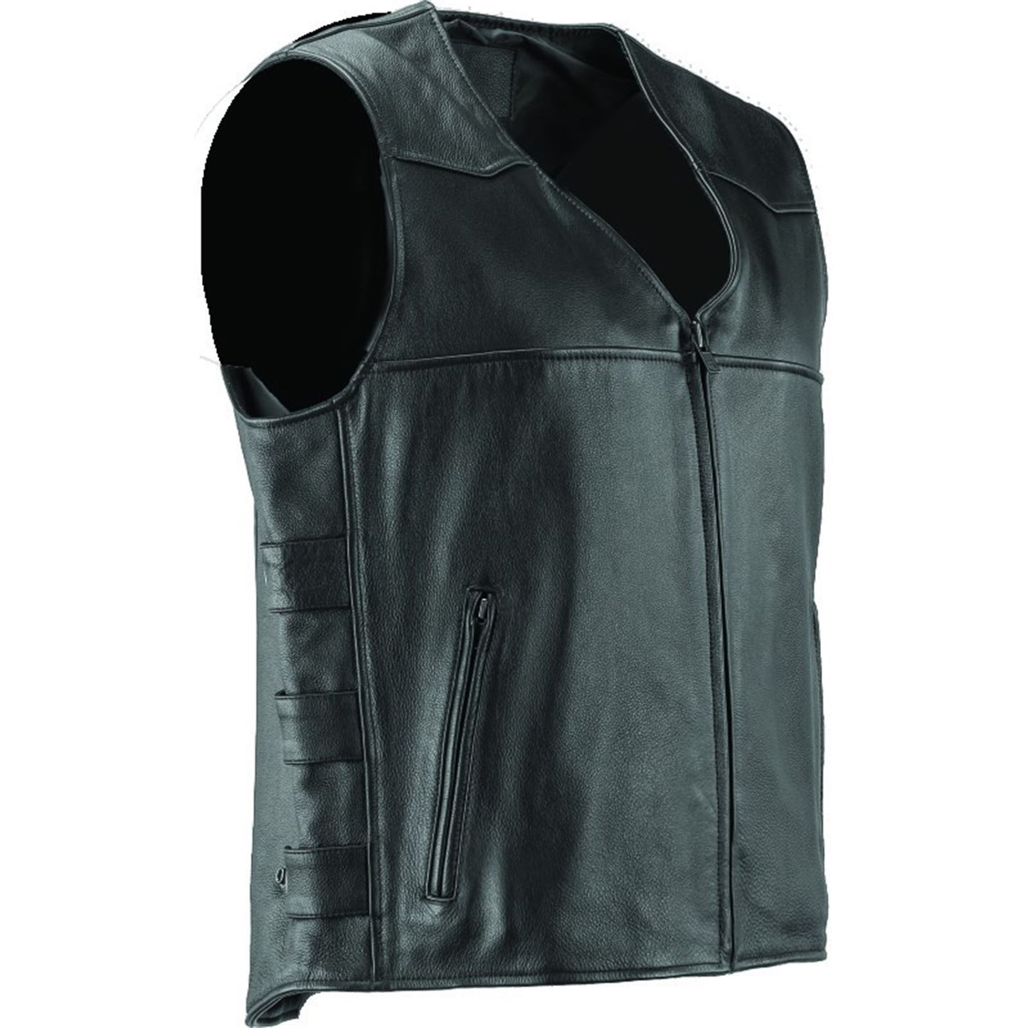 Kuryakyn River Road Plains Leather Vest - Black_1553756