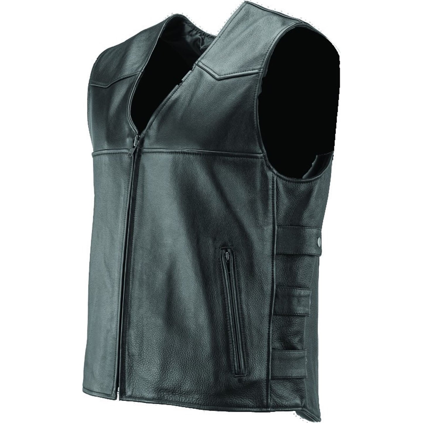 Kuryakyn River Road Plains Leather Vest - Black_1553757