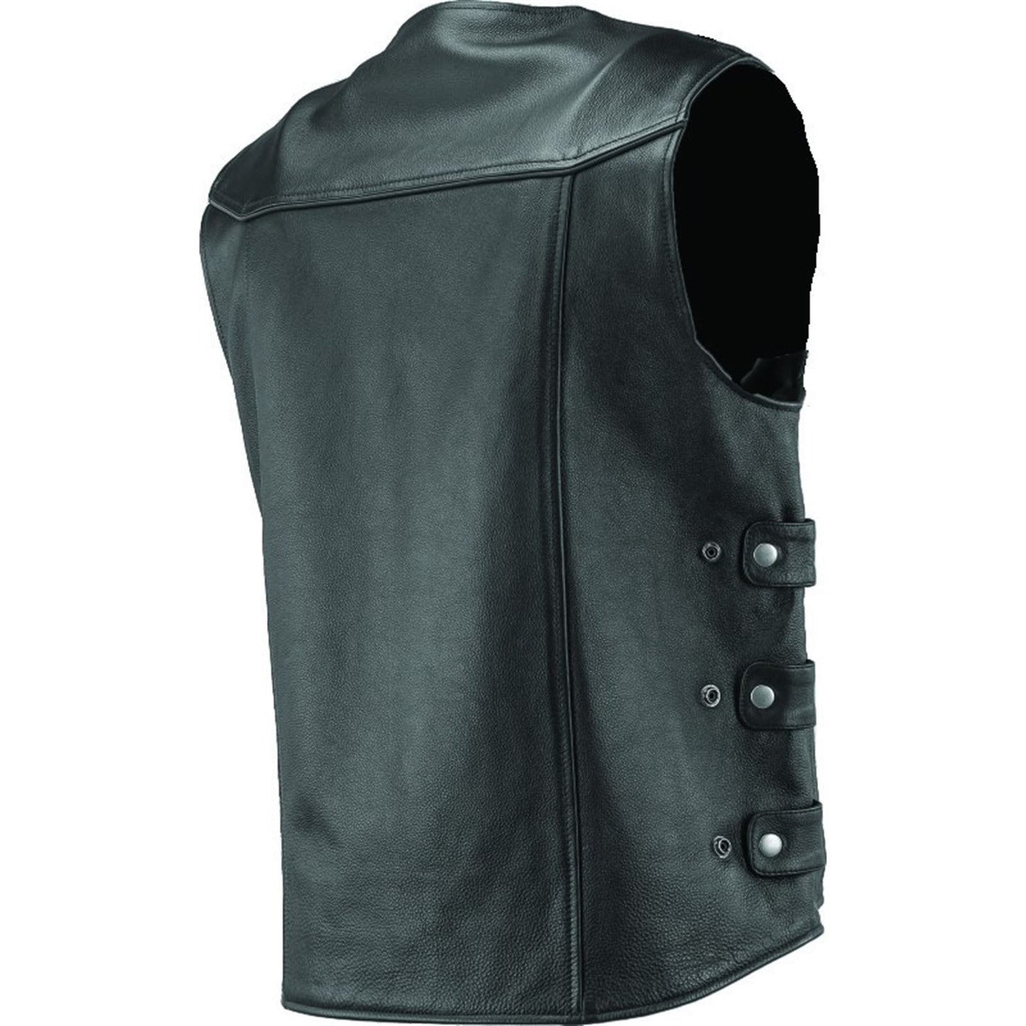 Kuryakyn River Road Plains Leather Vest - Black_1553740