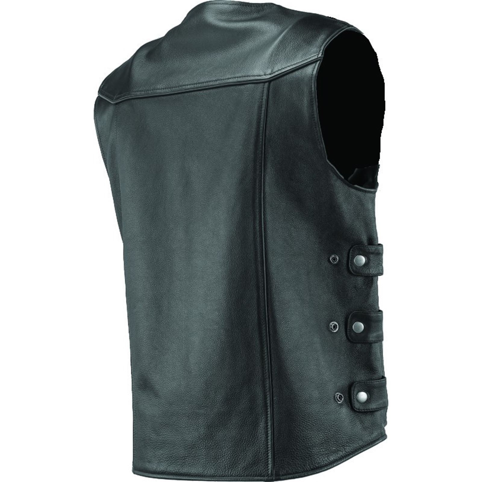 Kuryakyn River Road Plains Leather Vest - Black_1553740
