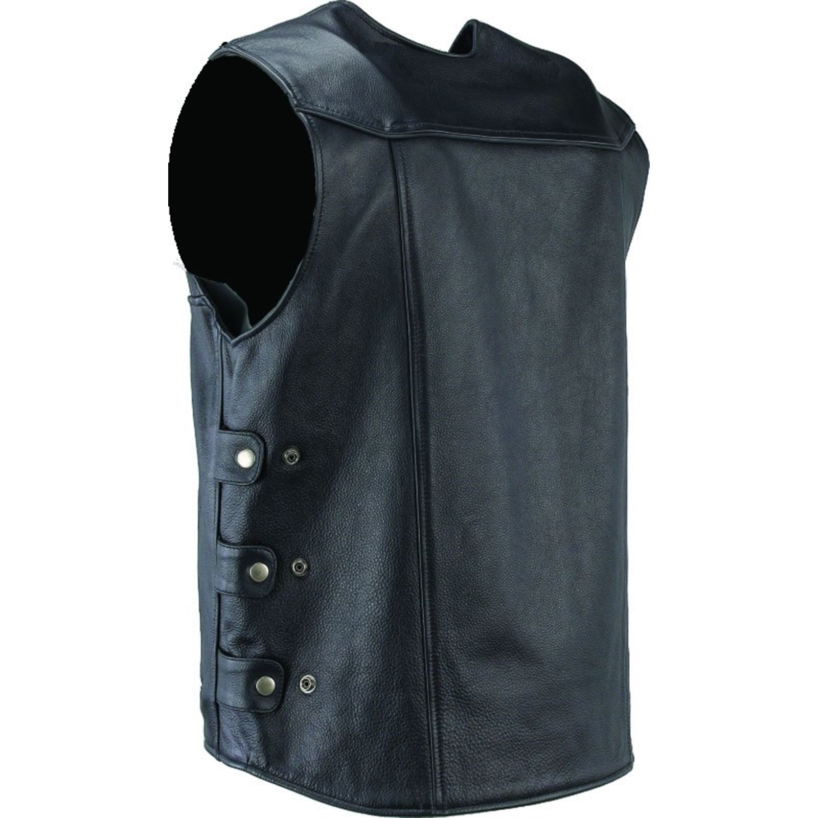 Kuryakyn River Road Plains Leather Vest - Black_1553739