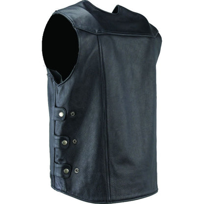 Kuryakyn River Road Plains Leather Vest - Black_1553739