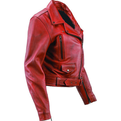 Kuryakyn Women's River Road Arabian Spice Leather Jacket - Red/Black_1553727
