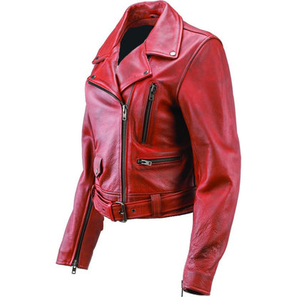 Kuryakyn Women's River Road Arabian Spice Leather Jacket - Red/Black_1553729