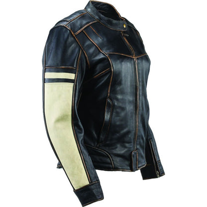 Kuryakyn Women's River Road Dame Vintage Leather Jacket - Black_1553733