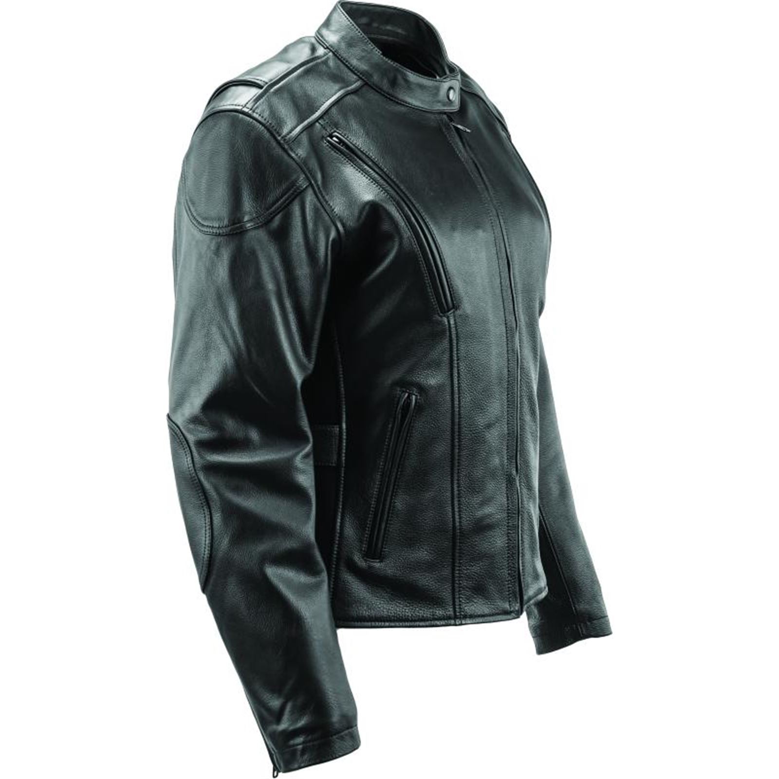 Kuryakyn Women's River Road Race Leather Jacket - Black_1552582