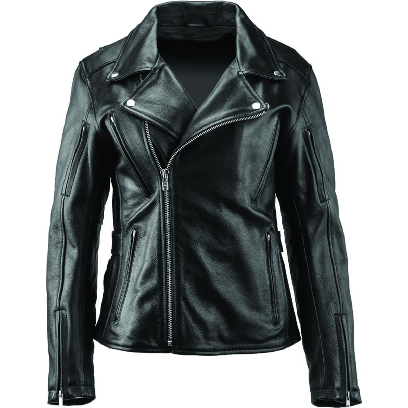 Kuryakyn Women's River Road Ironclad Classic Leather Jacket - Black_1553758
