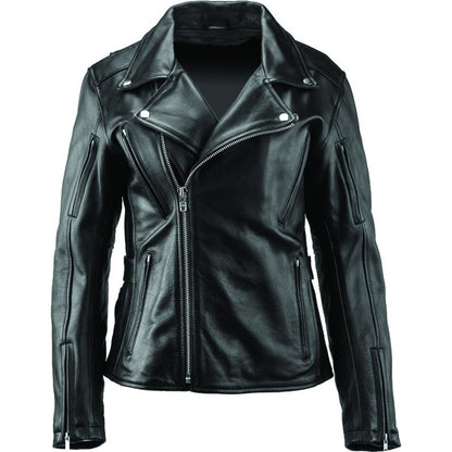 Kuryakyn Women's River Road Ironclad Classic Leather Jacket - Black_1553758