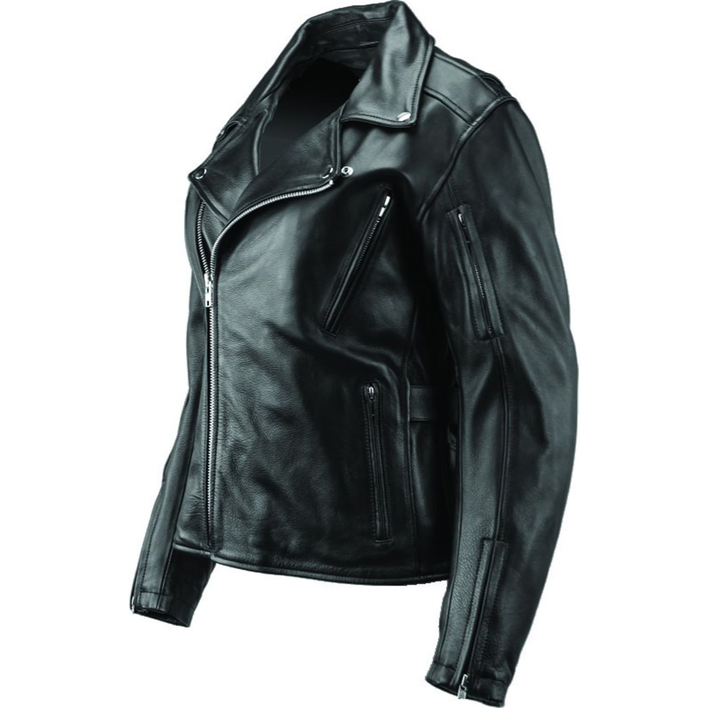 Kuryakyn Women's River Road Ironclad Classic Leather Jacket - Black_1553761