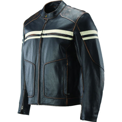 Kuryakyn River Road Hoodlum Vintage Leather Jacket - Black_1553794