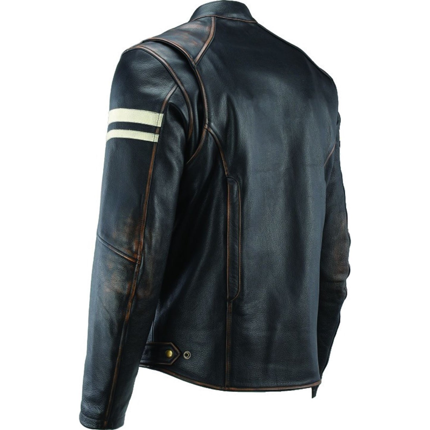 Kuryakyn River Road Hoodlum Vintage Leather Jacket - Black_1553795