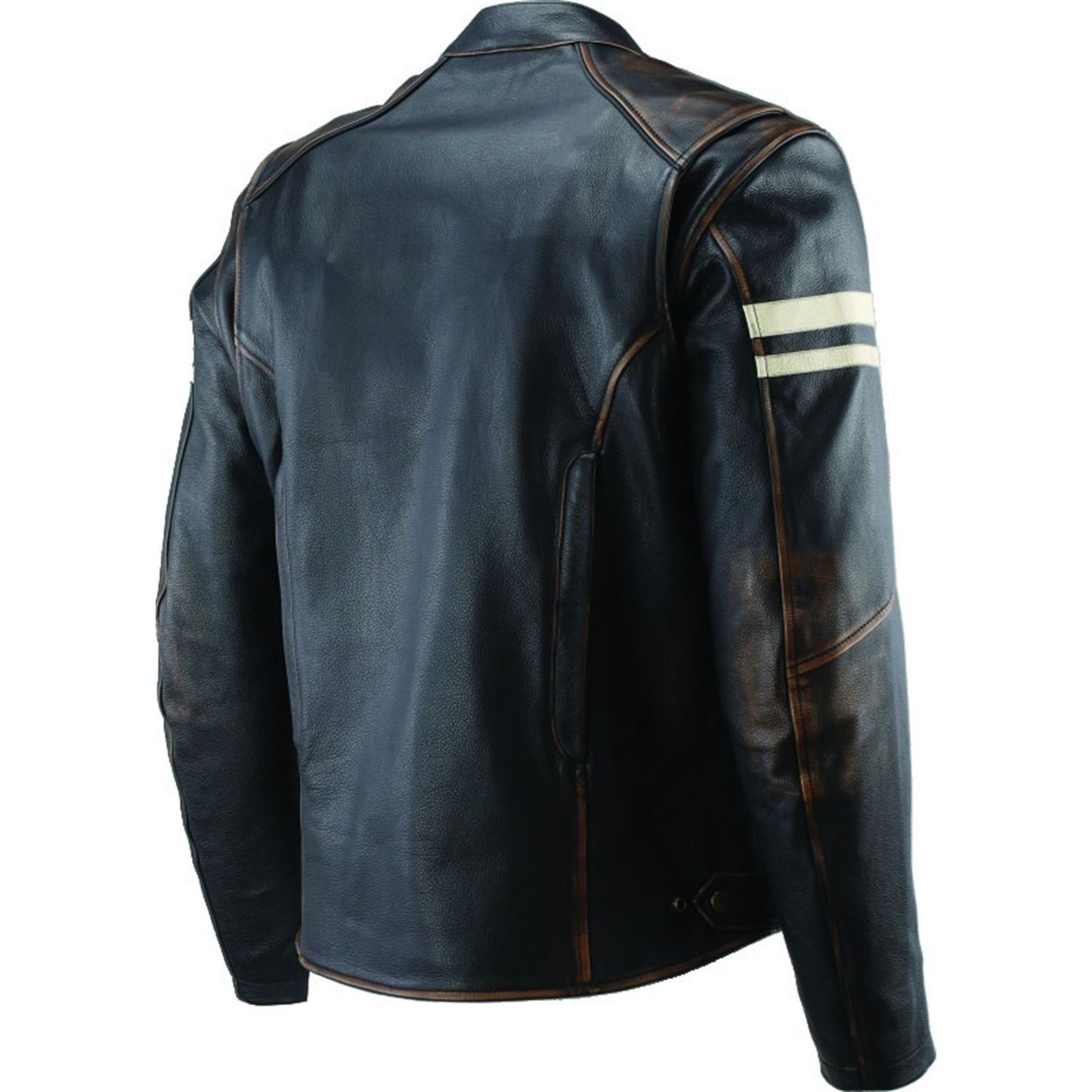 Kuryakyn River Road Hoodlum Vintage Leather Jacket - Black_1553796