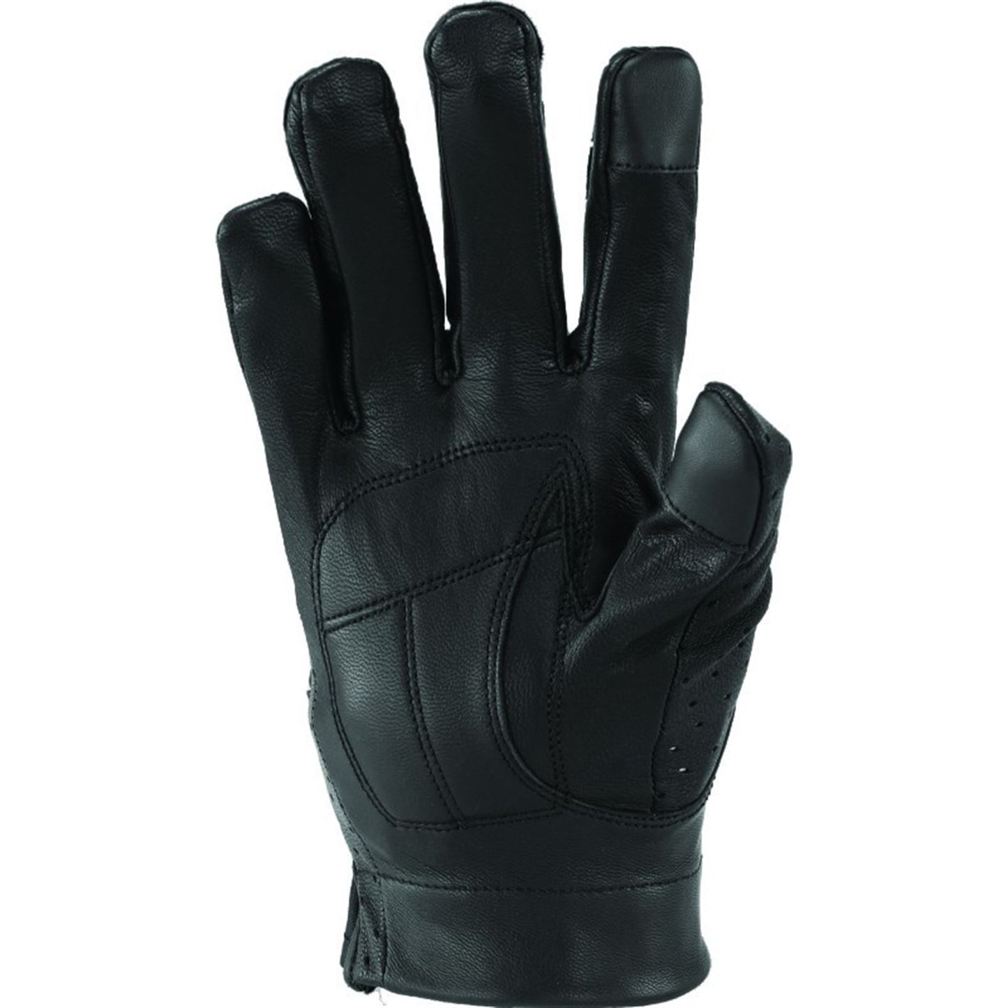 Kuryakyn River Road Women's Tucson Leather Perforated Gloves - Black_1553798