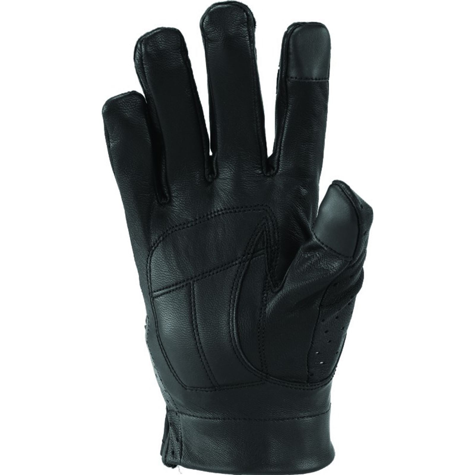 Kuryakyn River Road Women's Tucson Leather Perforated Gloves - Black_1553798