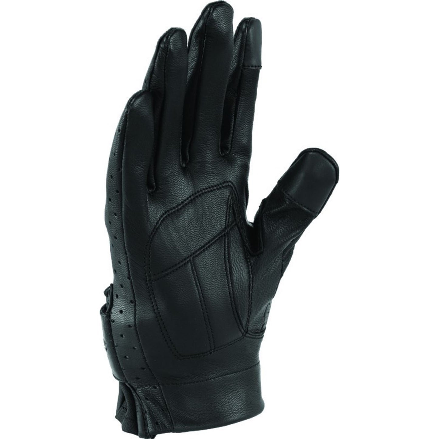 Kuryakyn River Road Women's Tucson Leather Perforated Gloves - Black_1553782