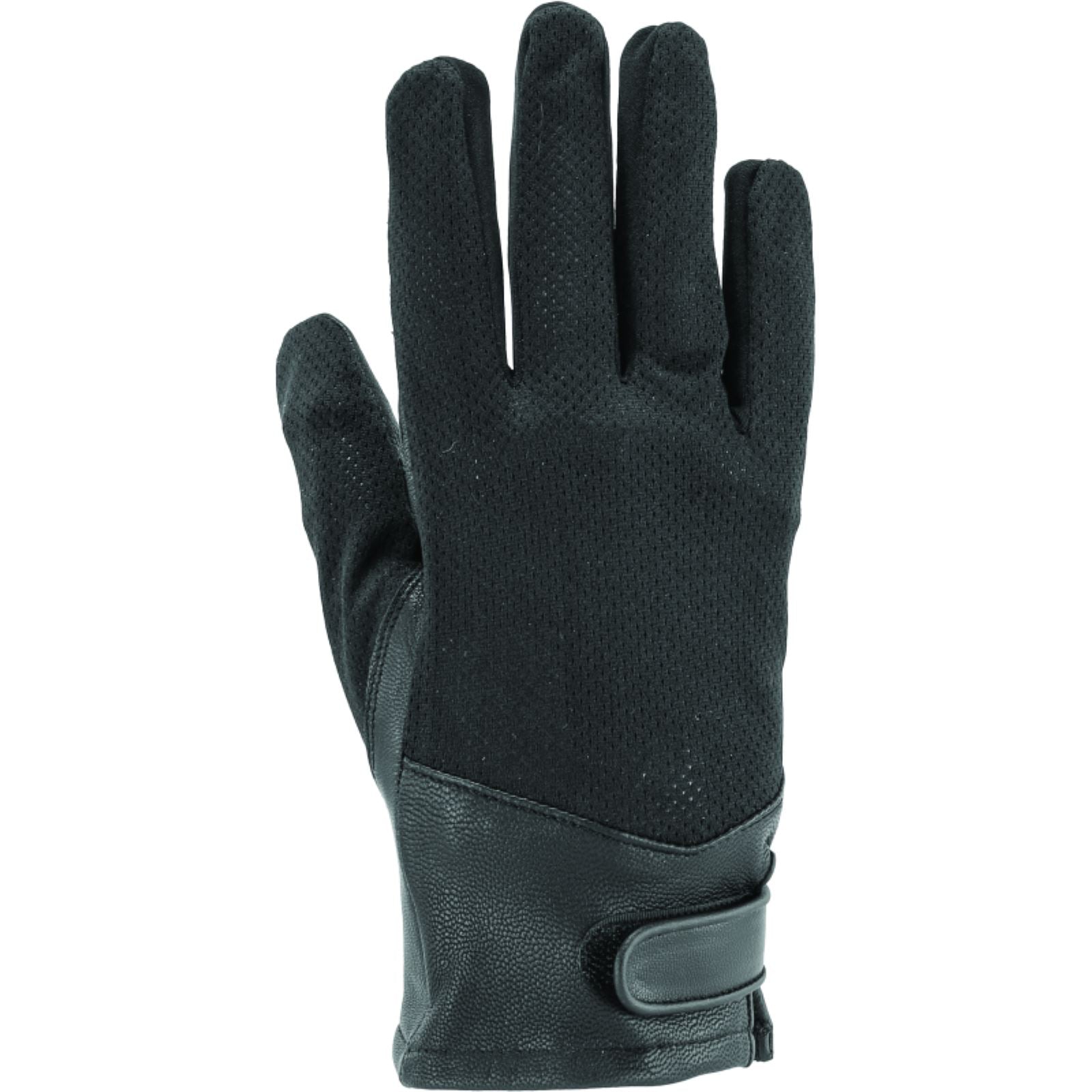 Kuryakyn River Road Women's Pecos Leather Mesh Gloves - Black_1549246