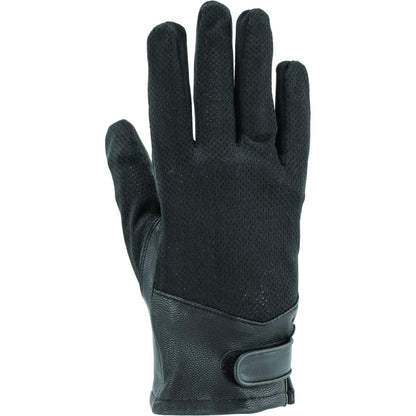 Kuryakyn River Road Women's Pecos Leather Mesh Gloves - Black_1549246