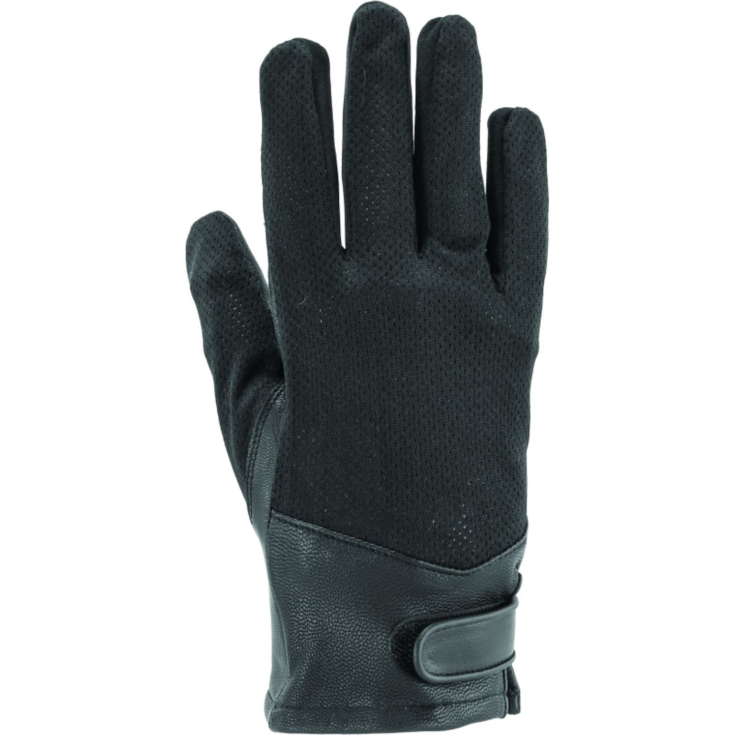 Kuryakyn River Road Pecos Leather Mesh Gloves - Black_1549247