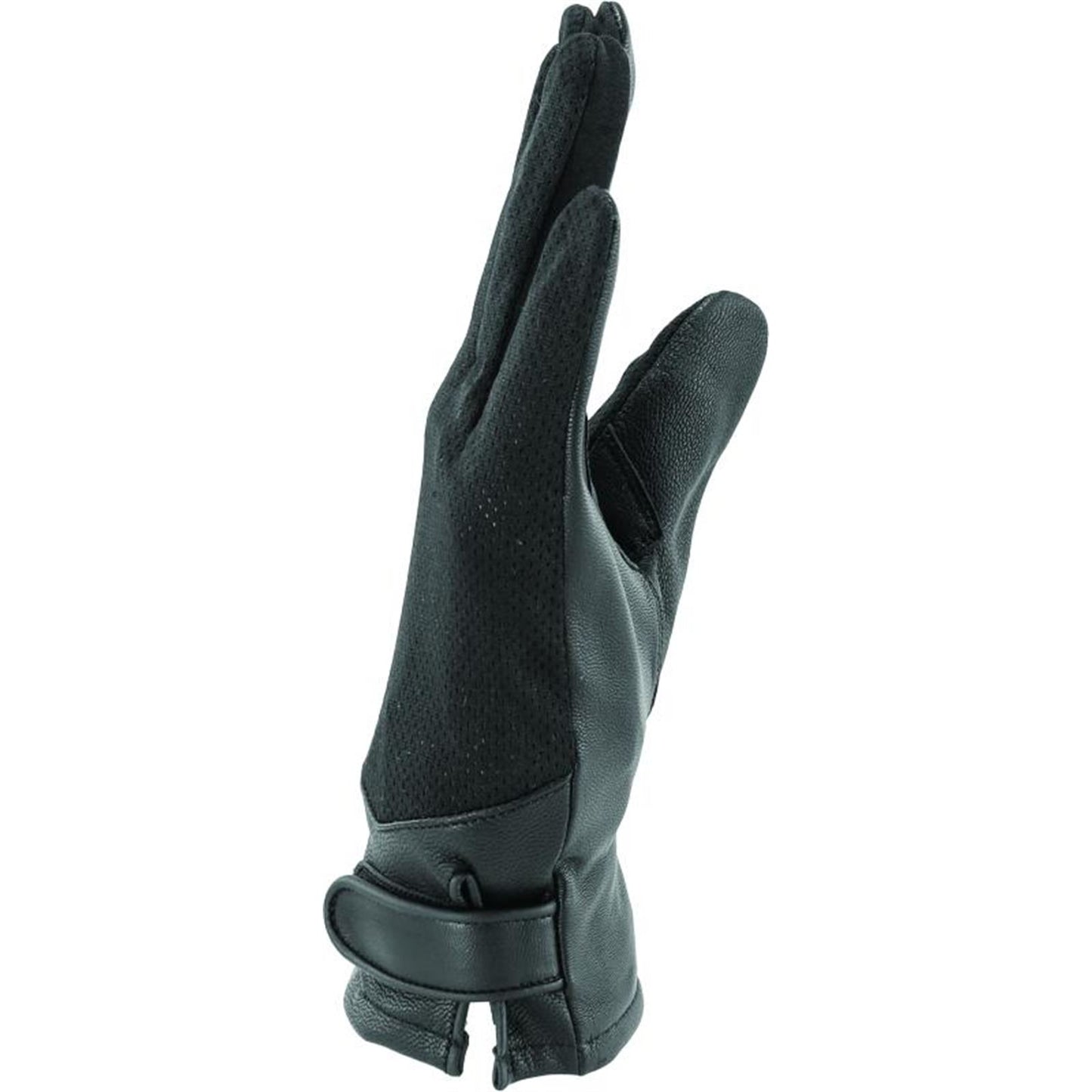 Kuryakyn River Road Pecos Leather Mesh Gloves - Black_1552607
