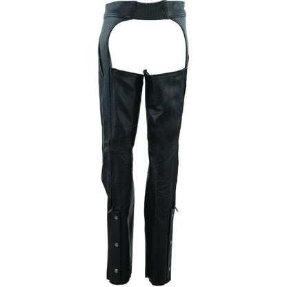 Kuryakyn Leather By River Road Women's Plains Leather Chaps - Black _1552610