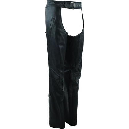 Kuryakyn Leather By River Road Women's Plains Leather Chaps - Black _1552636