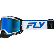 Fly Racing Zone Elite Snow Goggles - White/Blue with Dark Blue Mirror/Smoke Lens 37-4104_1552691