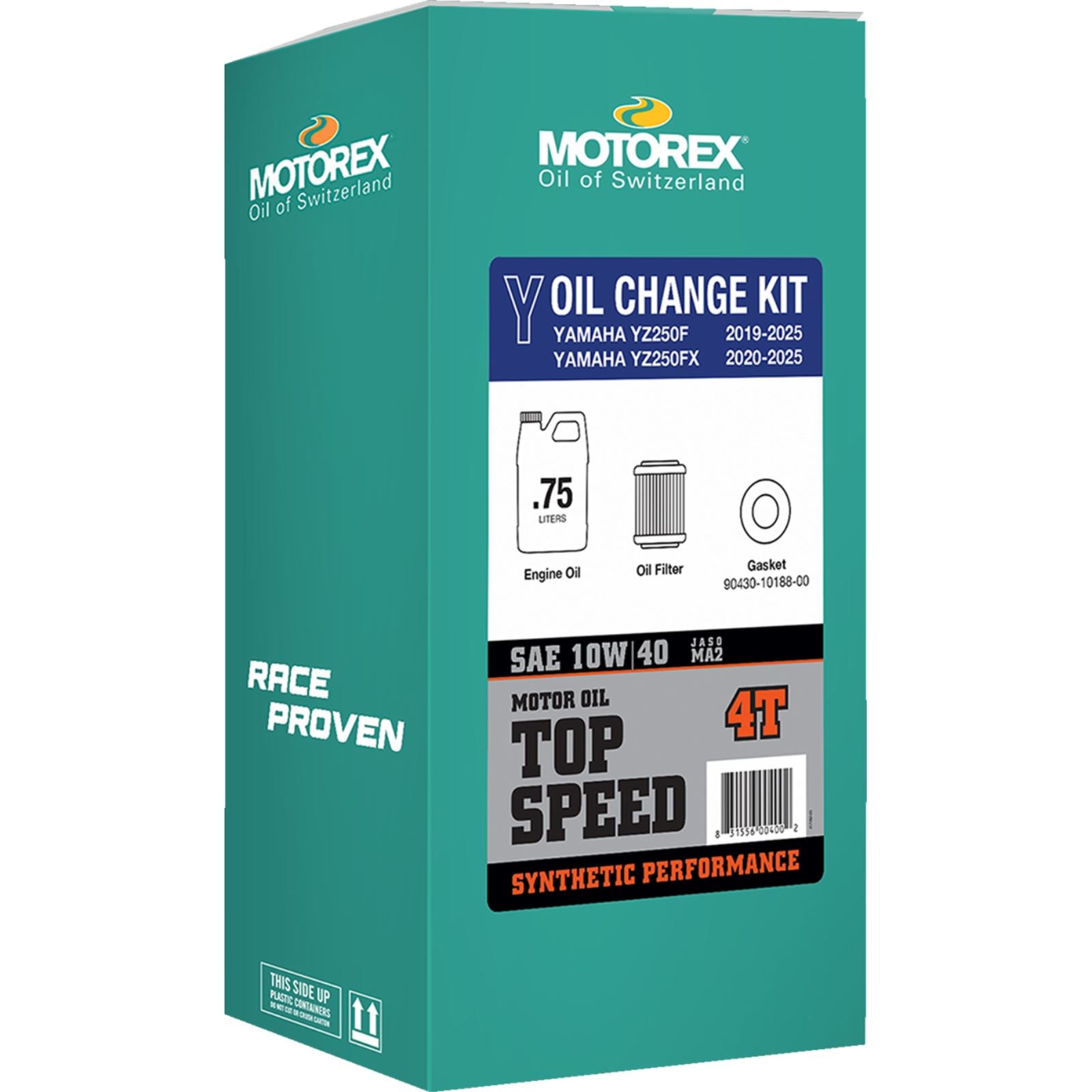 Motorex Top Speed Oil Change Kit for Yamaha YZ 250 - 0.75L - 10W/40 [MPN: 311243]_1645269