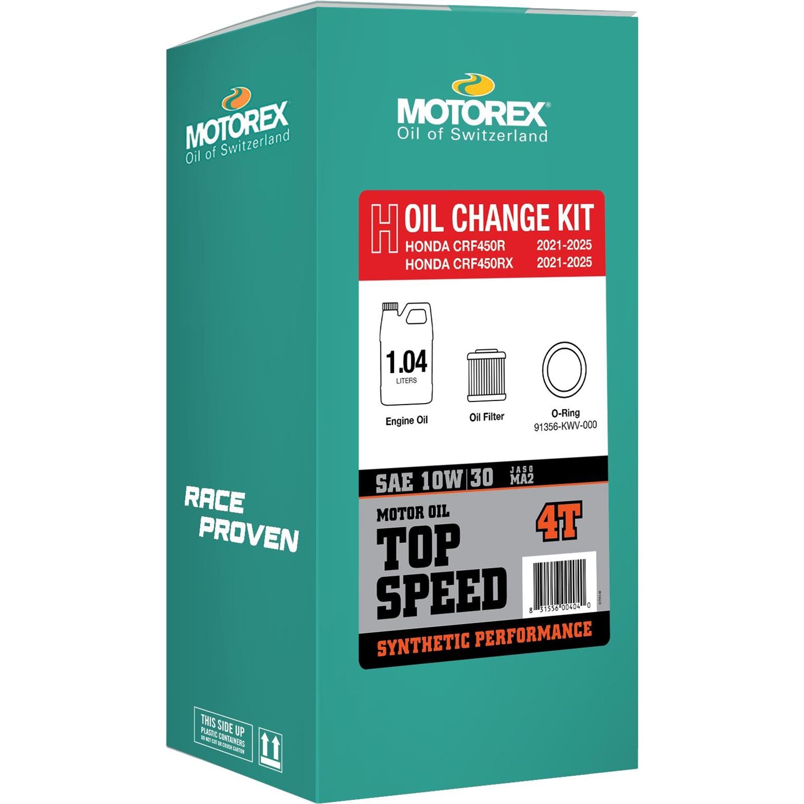 Motorex Top Speed Oil Change Kit for Honda CRF 450 - 1.04L - 10W/30 [MPN: 311250]_1553803